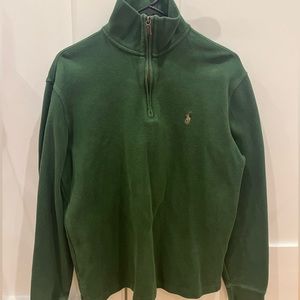 Polo Ralph Lauren vintage high neck zipper sweater in dark green (Men’s)